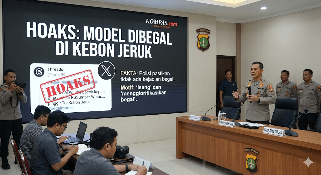 Polisi Pastikan Kabar Model Dibegal di Kebon Jeruk Jakarta Barat Hoaks