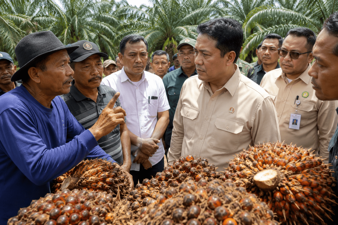 Petani Sawit Mengeluh Harga TBS Anjlok, Wamentan Janji Evaluasi Tata Niaga