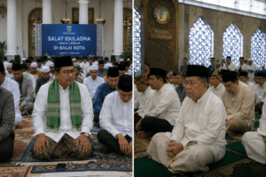 Rano Karno Salat Iduladha Bersama Warga di Balai Kota, JK Hadir di Masjid Al Azhar