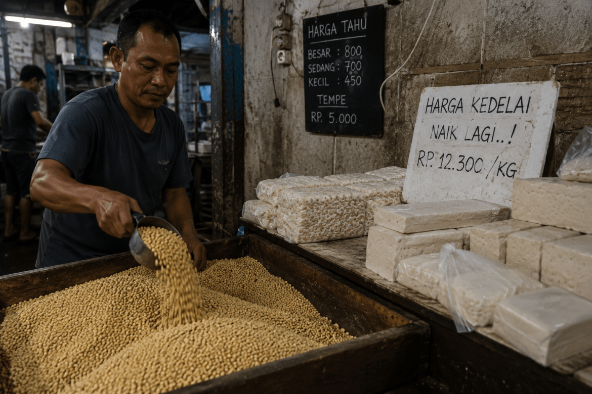 Harga Kedelai Naik akibat Rupiah Melemah, Pedagang Tahu Tempe Mulai Tertekan