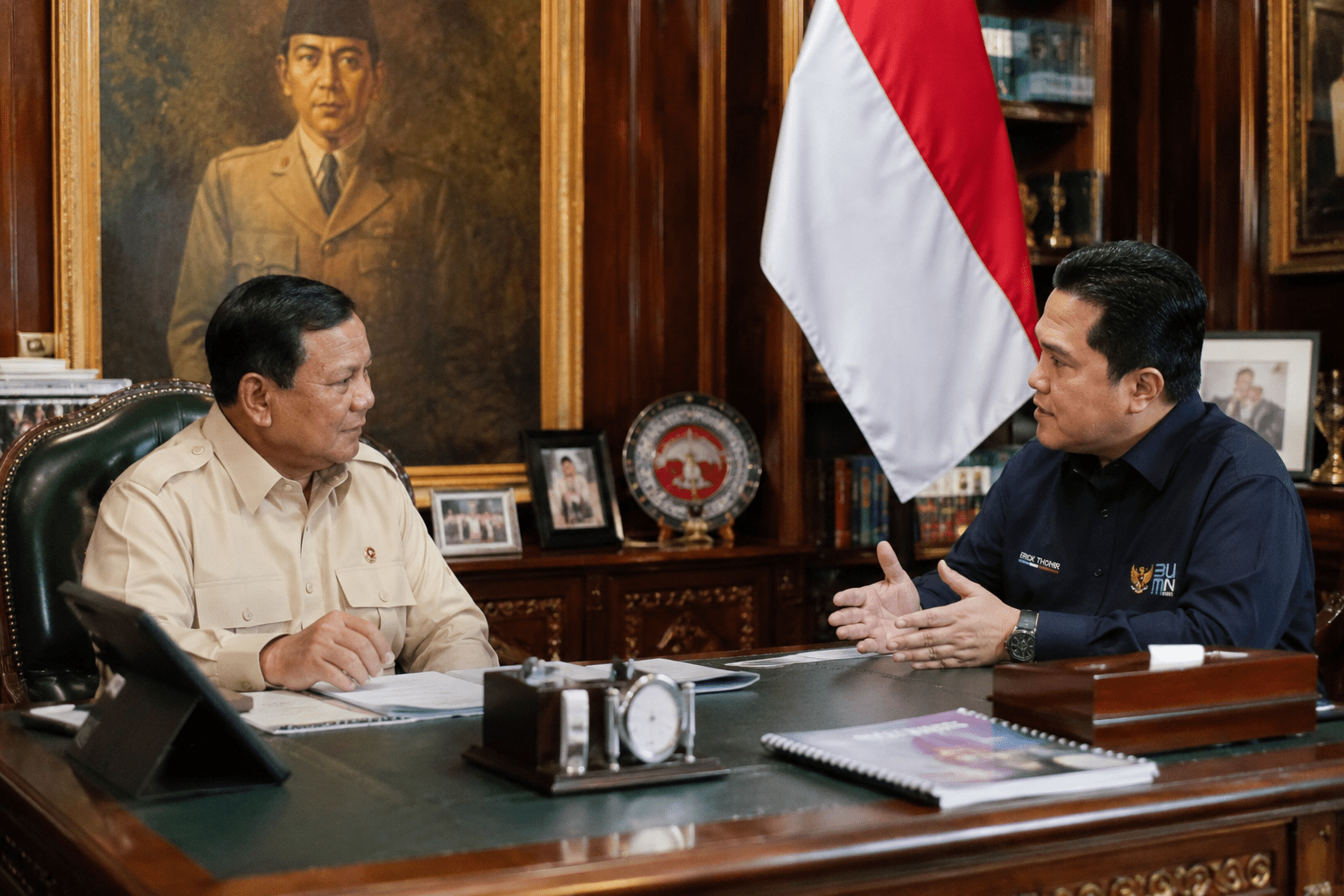 Prabowo dan Erick Thohir Bahas Strategi Penguatan Olahraga Nasional
