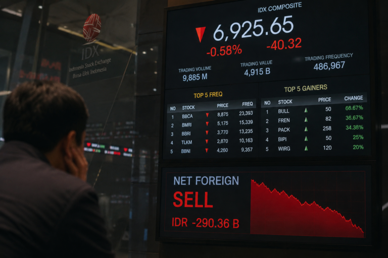 Asing Lepas Saham Rp290 Miliar di Sesi I, Bank Besar dan Emiten Unggulan Jadi Sasaran