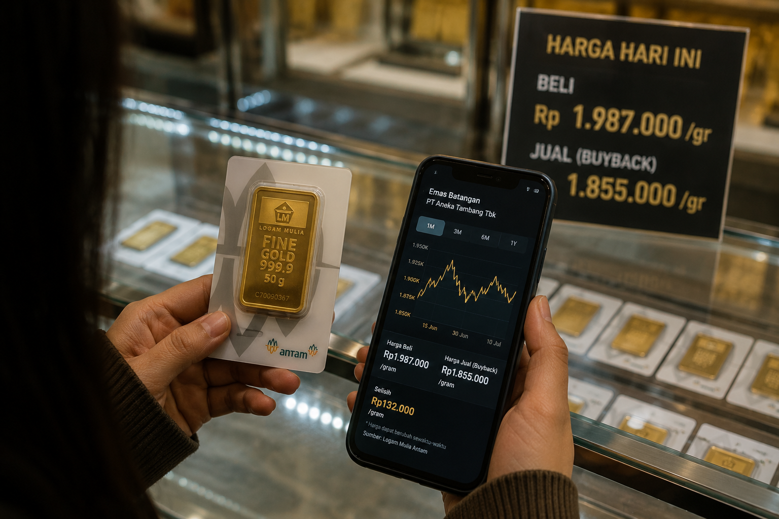 Pembeli Emas Antam Masih Gigit Jari, Harga Awal Pekan Ketiga Juli 2026 Belum Beri Untung