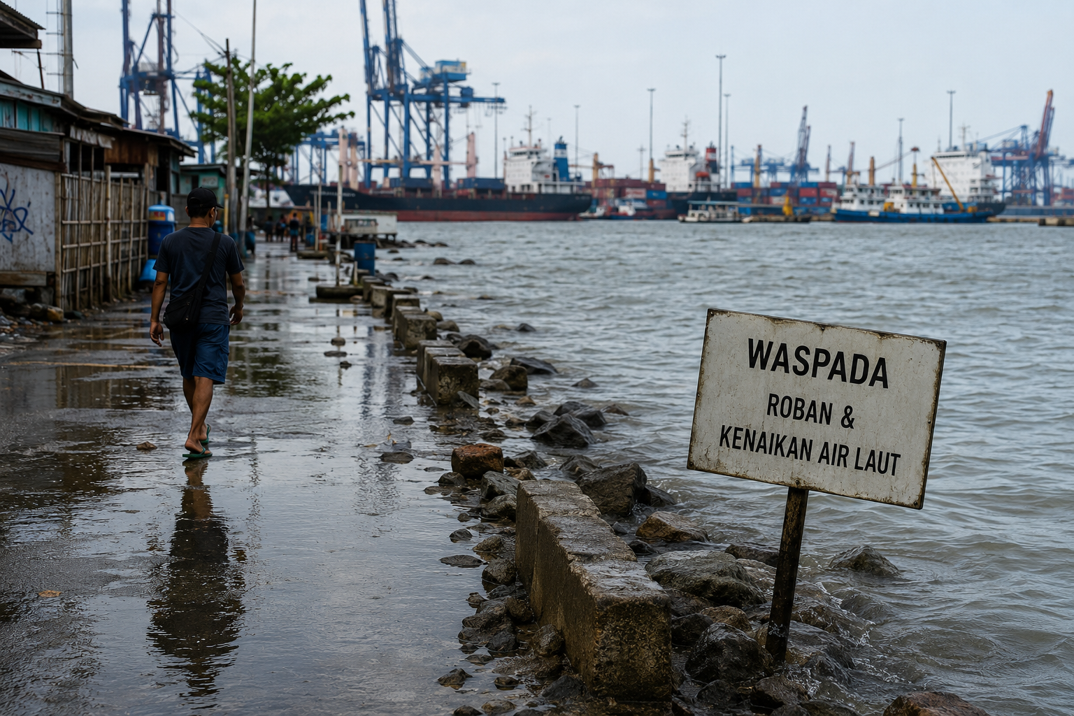 AHY Ingatkan Kenaikan Air Laut Bisa Ganggu Mesin Ekonomi Indonesia