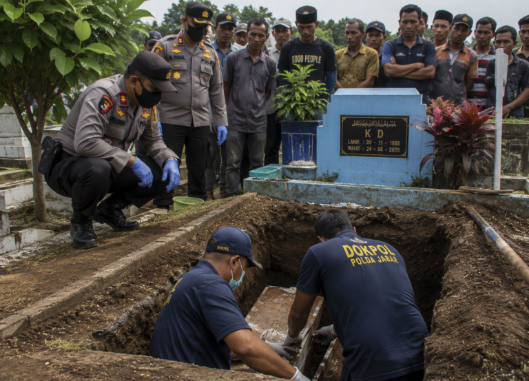 Polisi Bongkar Makam Terduga Maling Ayam di Bali untuk Autopsi