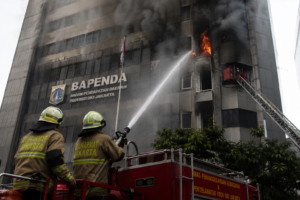 Gedung Bapenda DKI Kebakaran, Lantai 11-16 Terbakar