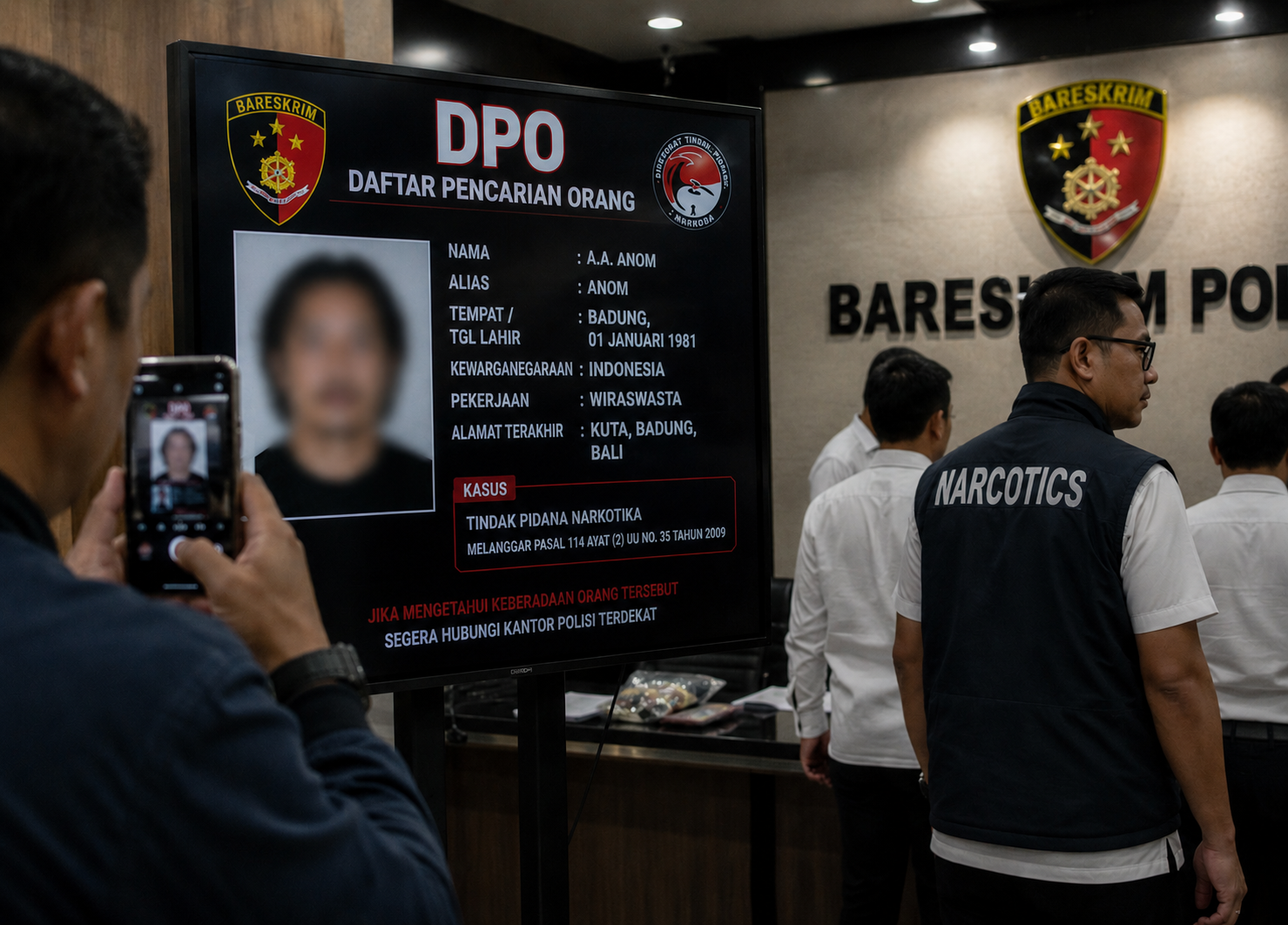 Owner Klub Five Stars Bali DPO Narkoba