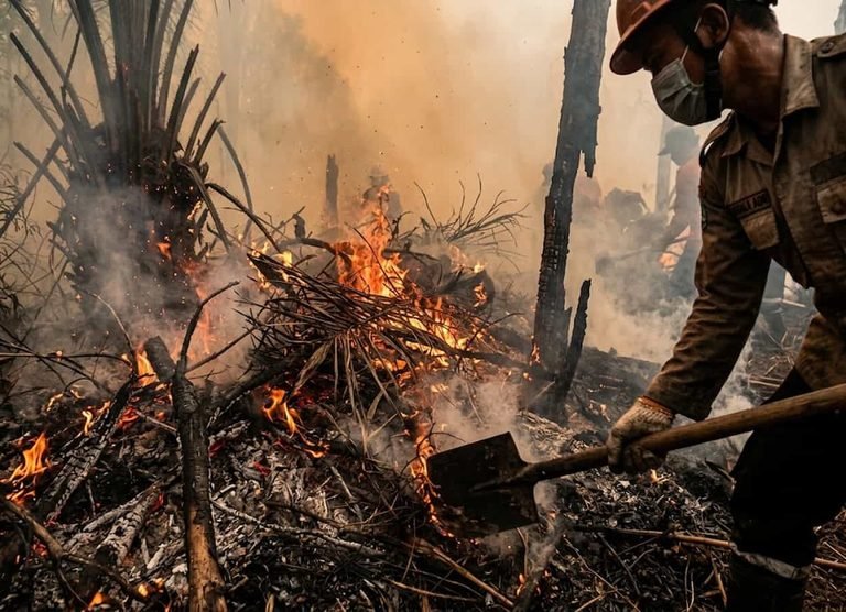 Polda Jambi Tahan Sepuluh Tersangka Kasus Karhutla 